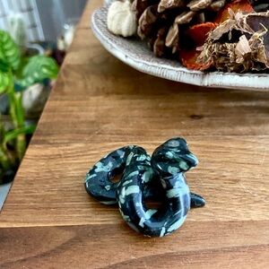 Kambaba Jasper Snake Hand Carved Crystal Stone Green Black
